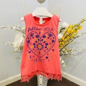 sugar and diamonds Metallic Heart Tank size 10